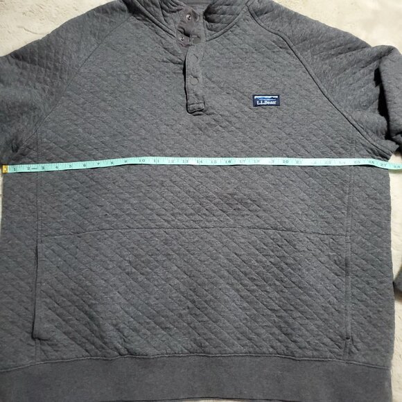 L.L. Bean Quarter Mock Neck Button Quilted Sweater/Jacket Size XXL - Picture 4 of 10